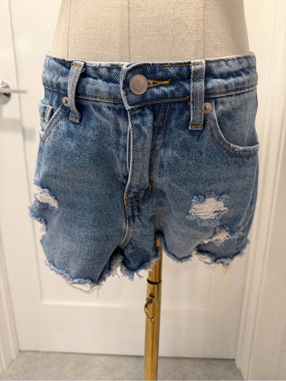 bp Light Blue Distressed Denim Jean Shorts